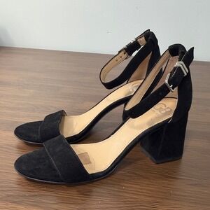 gianni bini franz suede chiffon ruffle dress sandals NWT Gianni Bini Franz Suede Chiffon Ruffle Dress Sandals 6,5